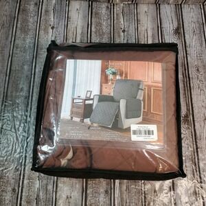 Subrtex 100% Microfiber Non-Slip Recliner cover Brown Pet Protection Large 28'